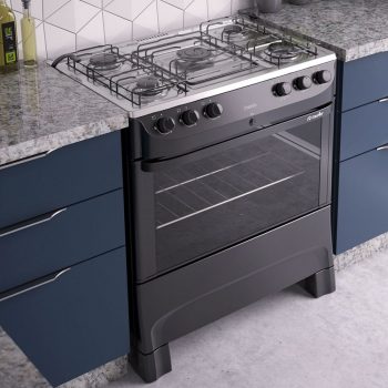Fogão 5 Bocas Mueller Preto Acendimento Automático - Easy Clean Fratello