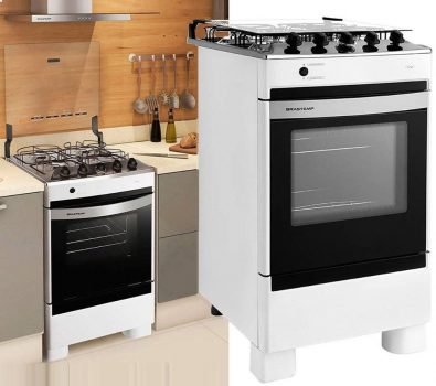 Fogão Brastemp 4 Bocas BFO4NAB Clean Branco - Bivolt