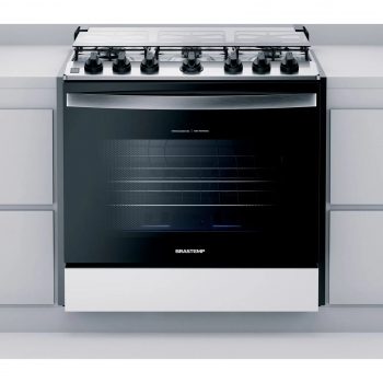 Fogão Brastemp 6 Bocas De Embutir Branco Com Botões Removíveis E Exclusivo Aro Protetor - BYS6NCB - BIVOLT