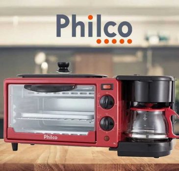 Forno Elétrico Philco 3 em 1 PFE09V Forno, Cafeteira e Grill