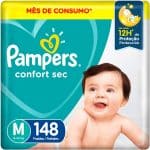 Fralda Pampers Confort Sec M 148 Unidades, Pampers