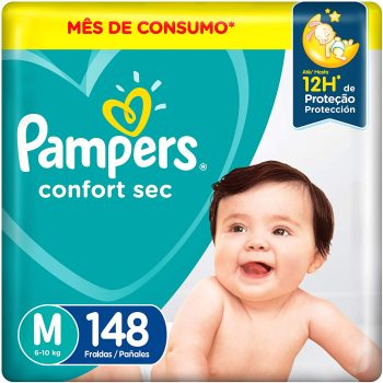 Fralda Pampers Confort Sec M 148 Unidades, Pampers