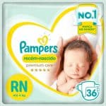 Fraldas Pampers Recém-Nascido Premium Care Rn 36 Unidades, Pampers