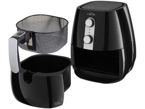 Fritadeira Elétrica Sem Óleo/Air Fryer Fama - Air Fry Preta 4L com Timer