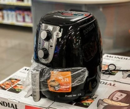 Fritadeira Elétrica Sem Óleo – Air Fryer Mondial AF-34 3,2L 1270W Preta 127V