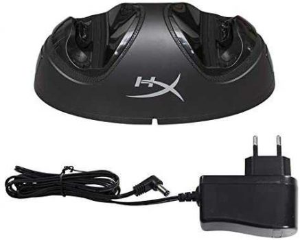 HyperX ChargePlay Duo - Carregador Duplo para Controle de PS4, HyperX, Preto/Cinza