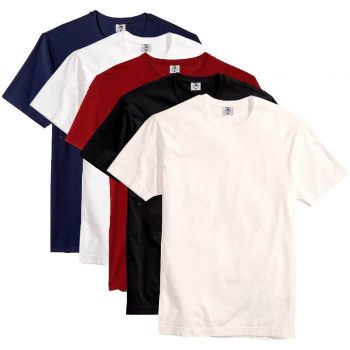 Kit com 5 Camisetas Slim Básica Algodão Part.B Enseada Masculino - Preto