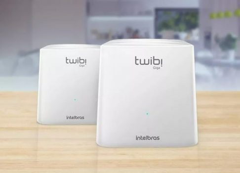 Kit Roteador Wi-Fi Mesh Intelbras 2 Unidades Twibi Giga+ Branco