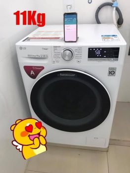 Lava e Seca Smart com Inteligência Artificial AIDD 11Kg LG VC5 Branca