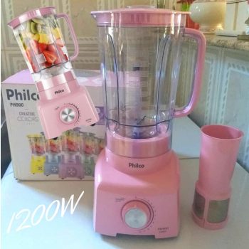 Liquidificador Philco PH900 3L Rosa com Filtro - 12 Velocidades 1200W