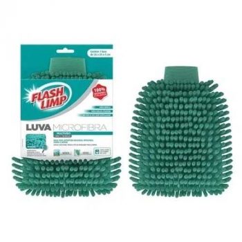 Luva de Microfibra Flash Limp Verde Água