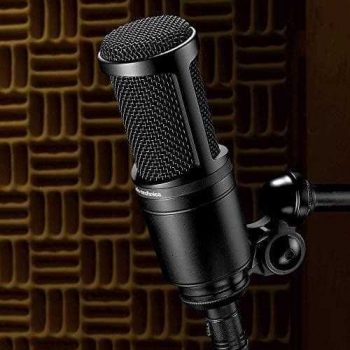 Microfone audio-technica AT2020 Pro Cardioide Condensador, Preto, Grande