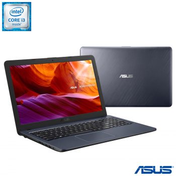 Notebook Asus, Intel® Core™ i3 6100U, 4GB, 256GB, Tela de 15,6'', VivoBook - X543UA-GQ3157T