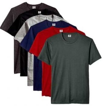 Kit com 6 Camisetas Masculina Básica Algodão Part.B Premium