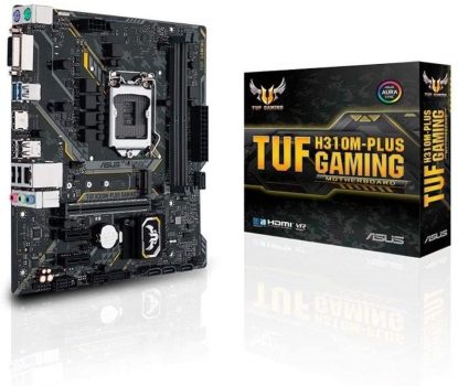 Placa-mãe para jogos Intel H310 mATX com iluminação LED Aura Sync RGB, suporte para DDR4-2666MHz e M.2 com 20Gbit / s