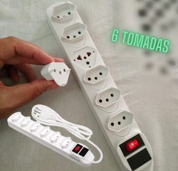 Protetor Eletrônico Intelbras com 6 tomadas EPE 1006, Branco