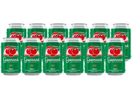 Refrigerante Lata Guaraná Antarctica Diet - 12 Unidades 350ml