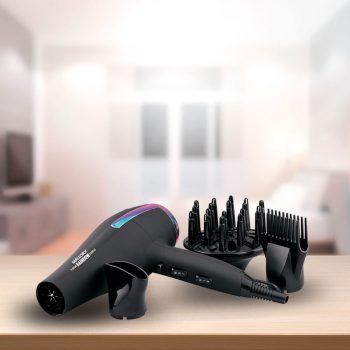 Secador de Cabelos Mallory Turbo Rainbow 2000W - Preto