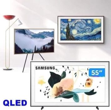 Smart TV 55” Samsung 4K QLED HDR Wi-Fi Bluetooth 4 HDMI 2 USB com Molduras Customizáveis The Frame QN55LS03TAGXZD
