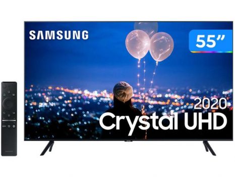 Smart TV Crystal UHD 4K LED 55” Samsung - 55TU8000 Wi-Fi Bluetooth HDR 3 HDMI 2 USB