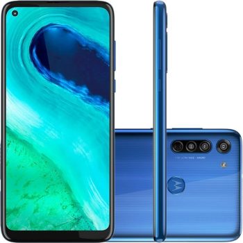 Smartphone Motorola Moto G8 Dual Chip Desbloqueado Android Tela 6,4" 64GB 4G Câmera Traseira 16MP + 8MP + 2MP Foco à Laser Filmadora 4K Qualcomm Snapdragon 665 - Azul Capri