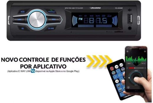 Som Automotivo Auto Rádio Bluetooth Usb Sd Fm Mp3 RCA Roadstar RS2603BR