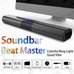 Soundbar RGB 20W Sound FM Radio TF Card AUX Portable Computer Speaker