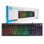 Teclado Gamer Semi-Mecânico HP USB Led Layout ABNT2 Preto - K500F