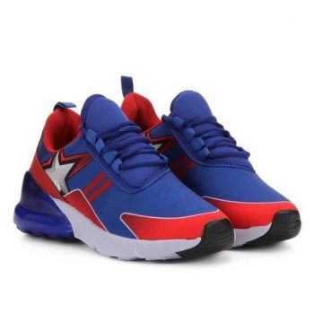 Tênis Infantil Marvel Bolha De Ar Capitão America Masculino - Azul