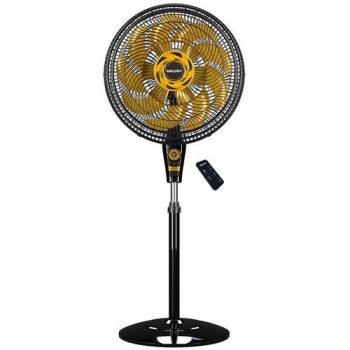Ventilador de Coluna Mallory Neo Air 15 Air Timer 40cm com 15 Pás, 140W, Controle Remoto – Preto/Dourado
