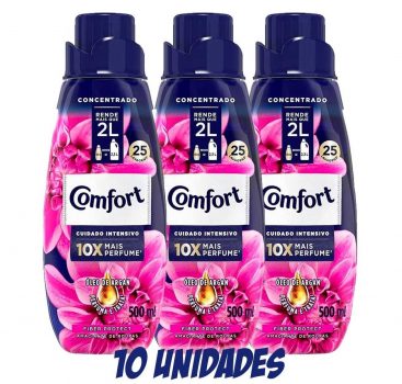 10 unidades – Amaciante Concentrado Comfort Expert Care Glamour 500ml