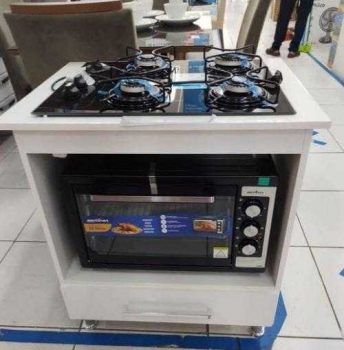 Balcão de Cozinha com Tampo para Cooktop – Indekes 1 Gaveta Eros