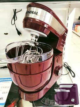 Batedeira Planetária Mondial Premium 12 Velocidades Marsala – 500W 127v