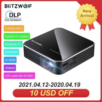 Blitzwolf BW-VT1 DLP WIFI Projector + Tripod