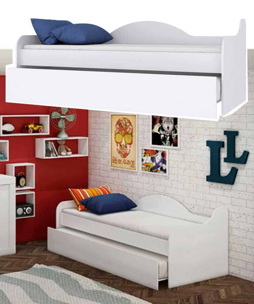 Cama Babá Branca Percasa Móveis