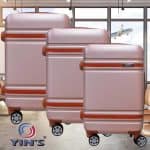 Conjunto de Malas para Viagem Yins Brasil YS21067VD com 3 peças com Rodas Giro 360º - Rose