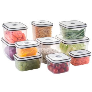 Conjunto de Potes Herméticos para Cozinha com Tampa 10 Peças - Electrolux