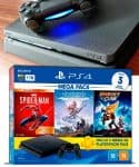 Console Playstation 4 Hits 1TB Bundle 15 - Games Spider-Man: Goty + Horizon Zero Dawn: Complete Edition + Ratchet&Clank