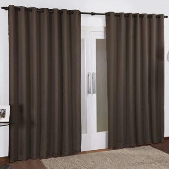 Cortina Elegance Blackout com Ilhós para Varão 2,50 X 3,00 Avelã - Casa & Conforto