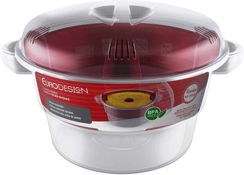 Cuscuzeira Para Microondas Euro Vermelho