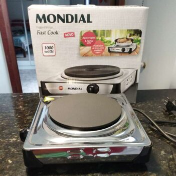Fogão Elétrico Mondial, Fast Cook, 1 Boca, 110V, 1000W, Inox - FE-04
