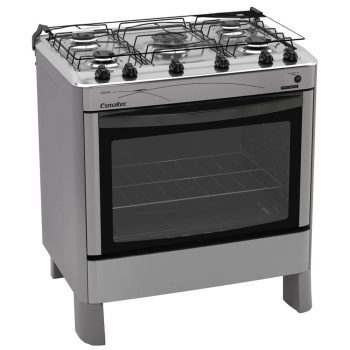Fogão Esmaltec 5 Bocas Ágata com Acendimento Automático - Inox