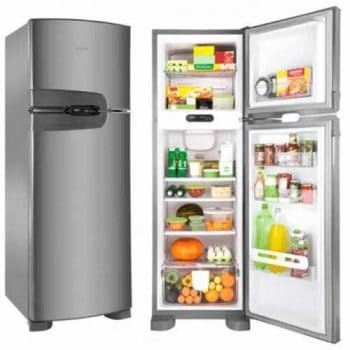 Geladeira Consul Frost Free Duplex 386 litros cor Inox com Prateleira Dobrável