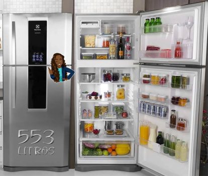 Geladeira/Refrigerador Infinity Frost Free Inox 553L Electrolux  DF82X