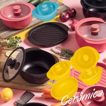 Jogo de Panelas Oxford Cookware Cerâmica Linea Solaris 4 Peças