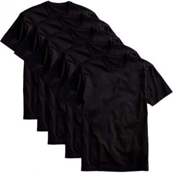Kit com 5 Camisetas Básicas Masculina Algodão T-Shirt Tee