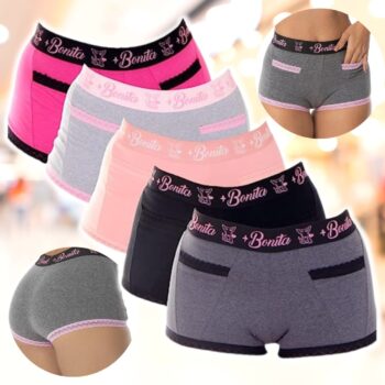 Kit com 5 Shortinhos Bang Bang Algodão Penteado