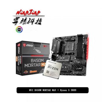 Kit Ryzen 5 3600 + Placa Mãe MSI B450M
