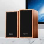 Lenovo M530 Wooden Soundbar 3.5mm USB Wired Speaker sem Bluetooth