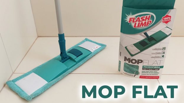 Mop Flat com refil Microfibra e cabo Telescópico, MOP7657, Flash Limp